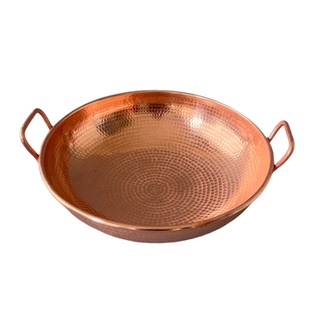 铜炒菜锅小铜锅 火锅纯紫铜锅铜炒菜锅牛肉铜瓢双耳锅纯手工制作