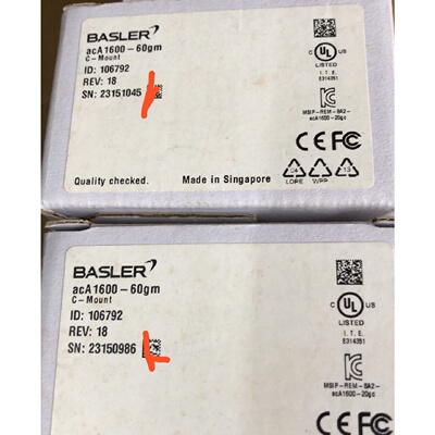 Basler工业相机acA160060gm全新原装