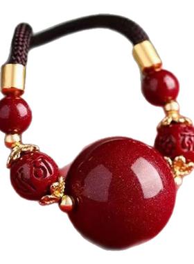 护身相思豆情人节礼物锁骨链朱砂