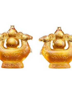 淘运阁易明居双羚保岁宝懿摆件