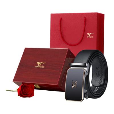 生日礼物送男友真皮男士皮带礼盒