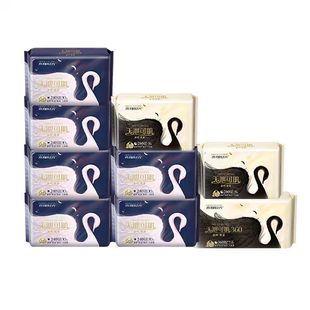 木槿时光无泄可肌蚕丝棉卫生巾日夜姨妈巾礼盒干爽透气组合装