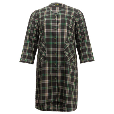 美丽客栈宽松版开衫连衣裙V领