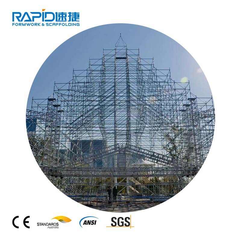 厂家直销雷亚架盘扣式脚手架高空检修可移动脚手架圆盘安全梯