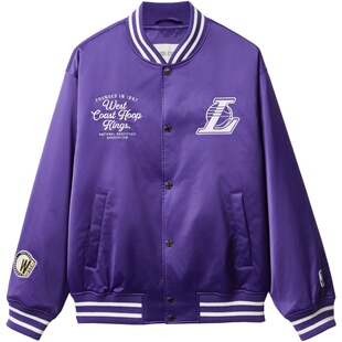 【26新款】NBA ATELIER湖人队棒球服复古休闲美式男秋冬夹克外套