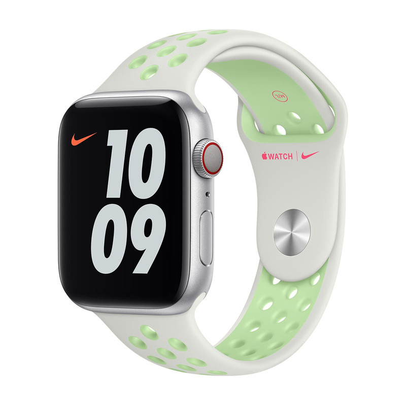 苹果原装正品未拆封444mm Apple Watch亮云杉配雾绿色运动表带