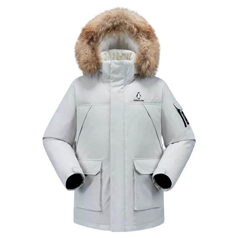 【Baby同款】企鹅驭雪羽绒服男26新款加厚貉子毛领热能派克服外套
