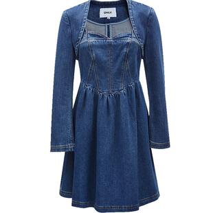 【ONLY奥莱】春季新款气质休闲百搭短款牛仔套装连衣裙女