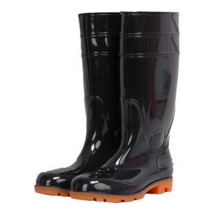 男士雨靴男款时尚中筒加厚耐磨防水鞋男雨靴高筒钢包头雨鞋男胶鞋