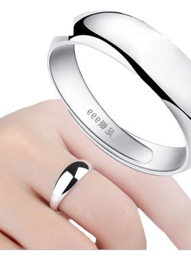 足银戒指女千足银情侣日韩版霸气