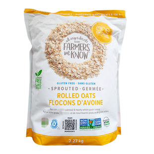 进口加拿大One Degree发芽纯燕麦片无添加糖无麸质非即食2.27kg