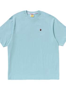 猿人刺绣标纯色短袖T恤BAPE