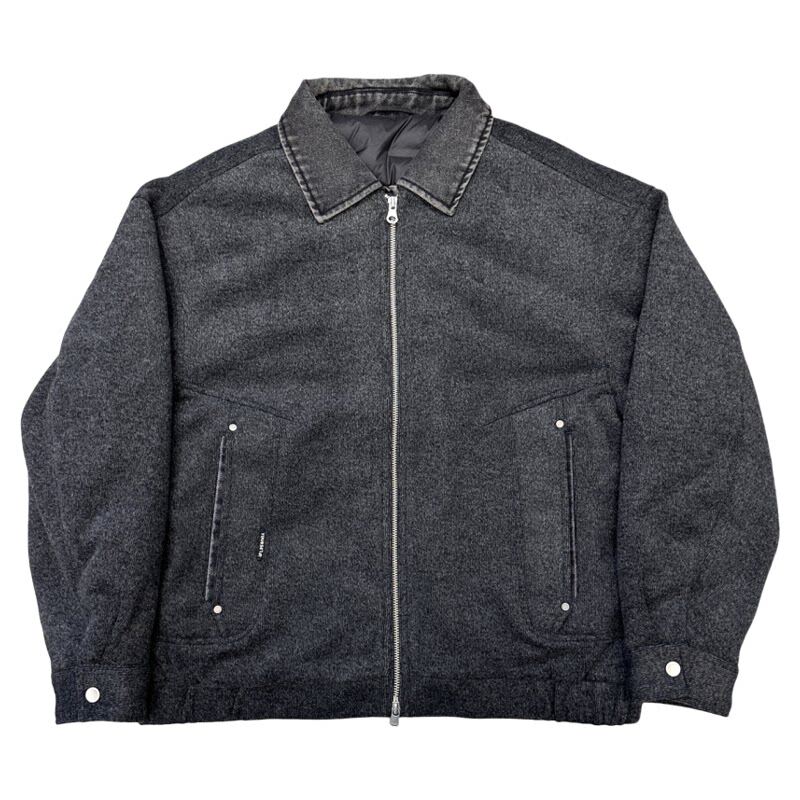 牛仔拼接假两件轻薄羽绒服男