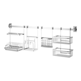 厨房置物架壁挂式免打孔墙上304不锈钢刀架用品调味收纳窗户挂杆