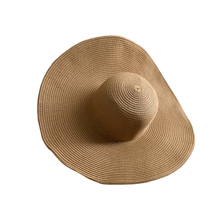 法式赫本风优雅大帽檐草帽女夏季防紫外线海边沙滩度假风防晒帽子