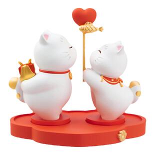 故宫淘宝｜天作之合如意猫摆件文创婚礼结婚订婚新婚礼物送新人
