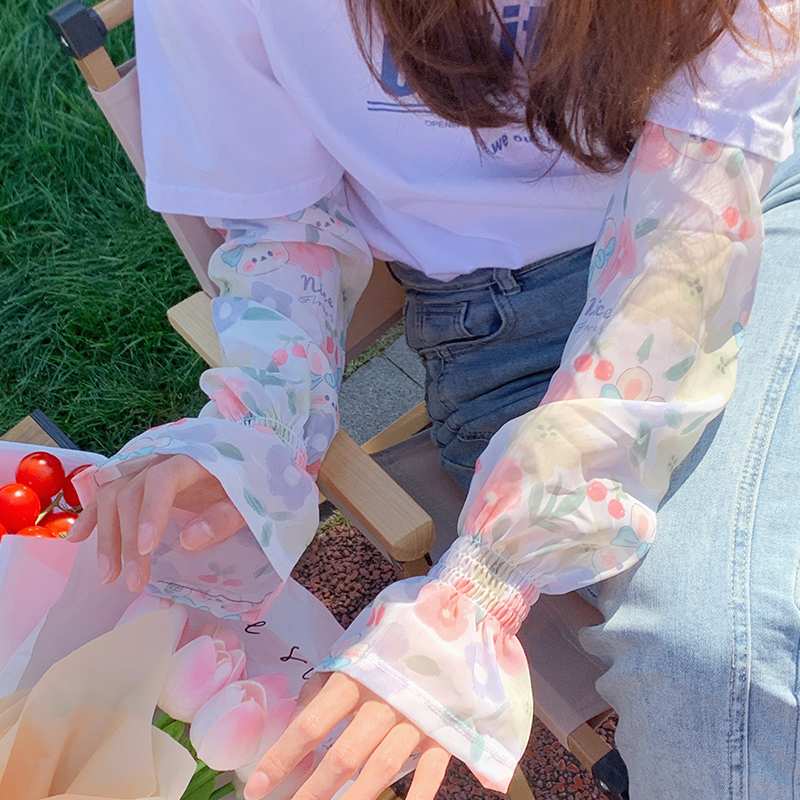 大尺码宽松防晒袖套冰袖女2025新款高颜值百搭夏季抗UV护袖手套