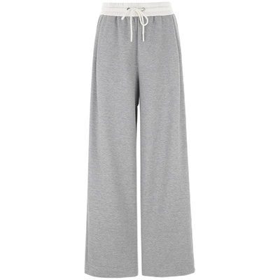 wanatry撞色设计阔腿运动裤