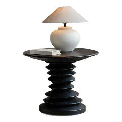 叕木全实木圆形创意边几