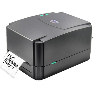 TSC ttp-244pro标签打印机条码不干胶服装吊牌合格证水洗唛热转印碳带亚银固定资产透明热敏贴纸蓝牙标签机