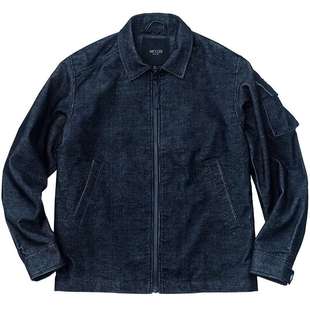 AK男装秋季复古翻领印花灯芯绒教练夹克男美式工装潮流百搭外套男