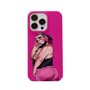 趣味粉色猛男金刚芭比适用于苹果15手机壳14pro创意iPhone13高级12磨砂不撞壳华为mate60pro菲林壳全包防摔14