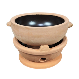 常德小钵子菜土钵陶瓷矮款酒精炉小火锅砂锅湘菜炖钵老式粗陶餐具