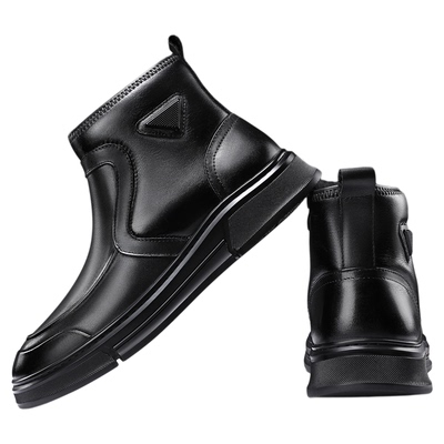 七匹狼加厚保暖棉鞋休闲高帮男鞋