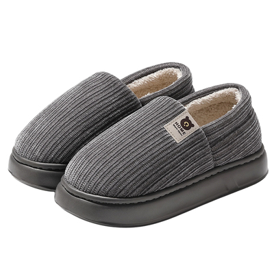 大码棉拖鞋男士冬季包跟加绒保暖