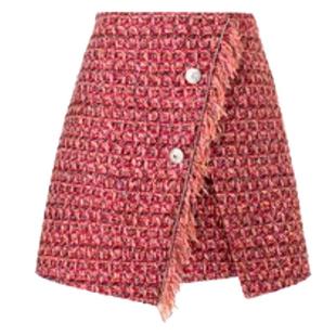 【商场同款】MAXRIENY新年红小香风半裙华丽复古小香流苏裙裤