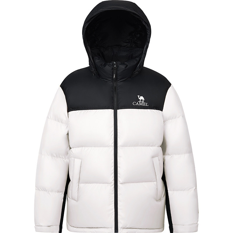 骆驼火山羽绒服2.0男保暖防泼水2025秋冬新款立领面包服休闲外套