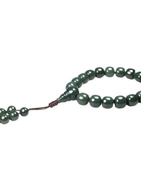 手链和田玉塔青细料和田玉佛珠