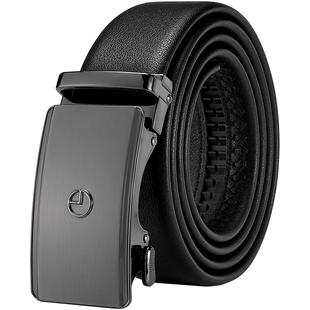 金利来新款皮带男士真皮简约哑光自动扣腰带商务轻奢品牌牛皮裤带