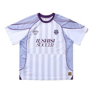 LUSHISI草根主题足球风短袖吸湿速干街头篮球投篮服t恤运动服男女