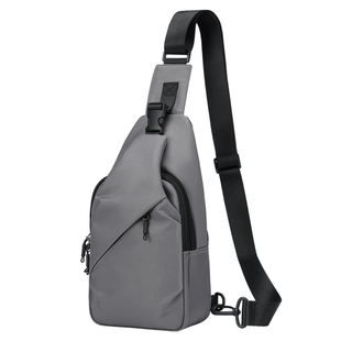 L＆M男士斜挎包大容量运动防水胸包外出便携单肩包简约休闲通勤包