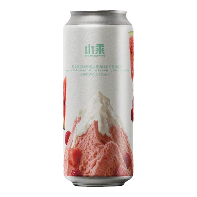 新品山乘酿造顶瓜瓜西瓜树莓冰浆风味果泥西打果酒精酿啤酒500ml