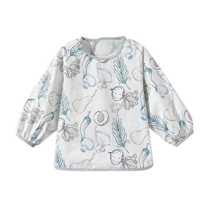 嫚熙宝宝罩衣吃饭围兜宝宝围裙防水防脏婴儿辅食反穿衣夏季透气