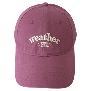 weather 潮流字母刺绣软顶棒球帽男女款春夏季时尚百搭休闲鸭舌帽
