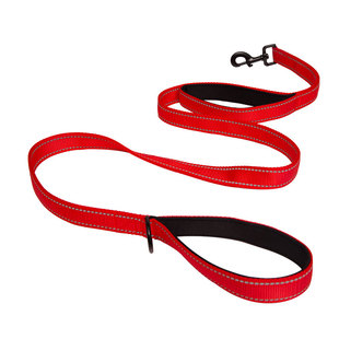 优贝卡狗狗牵引绳双把手减震防爆冲P链P字扣狗绳金毛边牧萨摩狗链