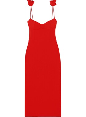 【D11抢先购】Magda Butrym 女红色弹力双罗纹中长礼服吊带连衣裙