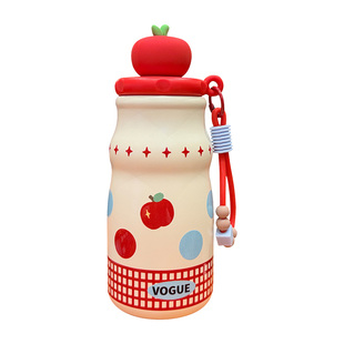 保温杯女生高颜值吸管水杯带茶隔儿童学生专用316不锈钢便携水壶