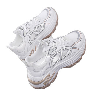 老爹鞋女款显脚小休闲女鞋春款2026新款网面透气厚底运动旅游鞋4Y