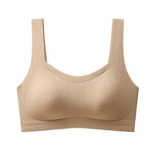 无痕内衣女薄款大胸显小胸聚拢美背抹胸防下垂无钢圈收副乳文胸罩