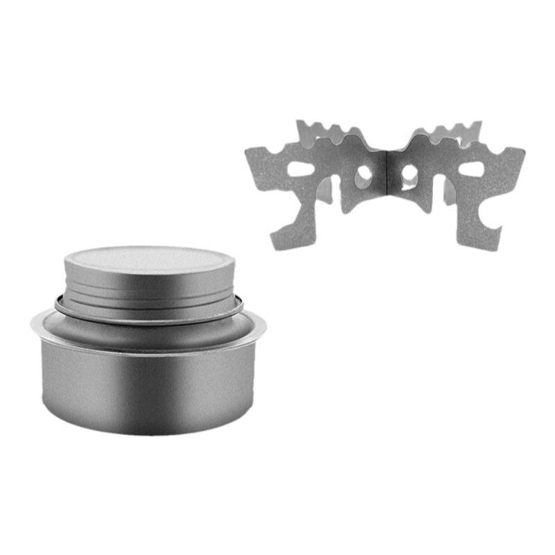纯钛酒精炉小火锅户外液体固态酒精炉煮茶器烧水迷你便携野外露营