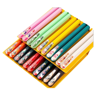 高档国潮风防霉防滑无漆无蜡耐高温网红餐具筷子家用个护工具