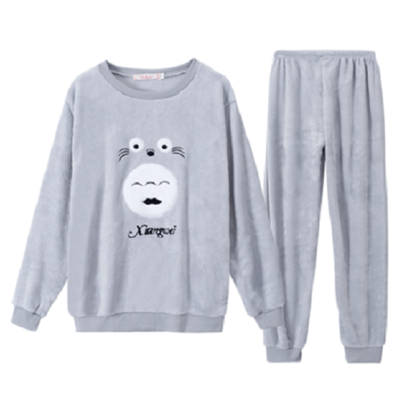 珊瑚绒睡衣秋冬加厚加绒家居服