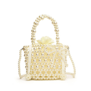 儿童包包2025新款夏天可爱女童宝宝珍珠手提包洋气公主配饰斜挎包