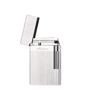 玛杜罗Maduro朗声打火机充气铜拉丝简约款礼物定制刻字送男友火机
