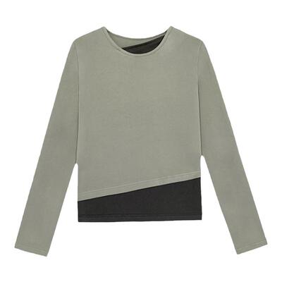 HONORE古月假两件长袖T恤