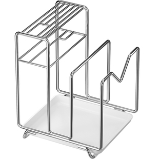 多功能刀架置物架2025新款 304不锈钢刀具菜板一体菜刀砧板收纳架